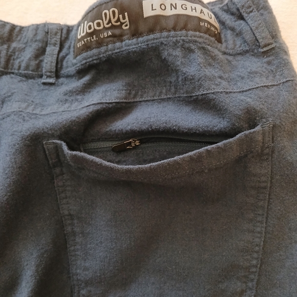 Woolly Longhaul Merino Wool Blend 36 x 30 Blue Pants - Picture 7 of 10